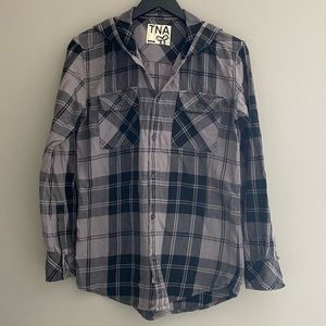 TNA Flannel Hooded Top